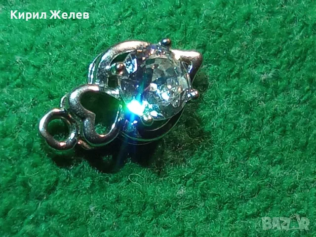 СЪРЦЕВИДЕН СКЪПОЦЕНЕН АРТ ПЕНДАНТ от БЛАГОРОДНА СТОМАНА с РОДИЕВО ПОКРИТИЕ и БЛЕСТЯЩ КРИСТАЛ 26414, снимка 13 - Колиета, медальони, синджири - 46296682