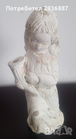Много стара английска статуетка на ангел, снимка 2 - Статуетки - 36362088
