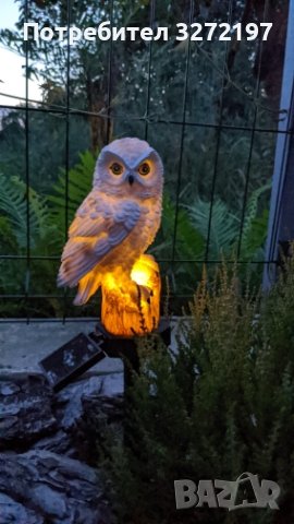 Соларна лампа, LED, Бухал , снимка 12 - Соларни лампи - 41627425