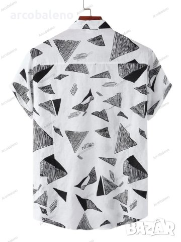 Мъжка памучна ежедневна риза с къс ръкав в плътен цвят, 10цвята , снимка 8 - Ризи - 41211154