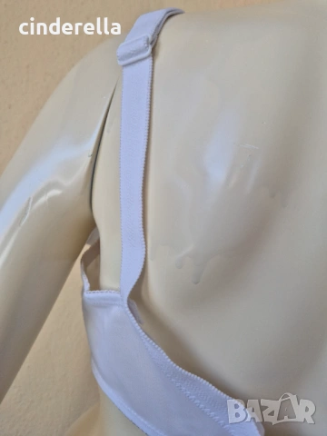 Naturana Бял Дантелен Сутиен без Банел 85C, снимка 6 - Бельо - 53604149