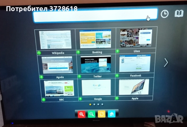 Перфектен 49 инчов смарт телевизор Sharp , снимка 3 - Телевизори - 52788161