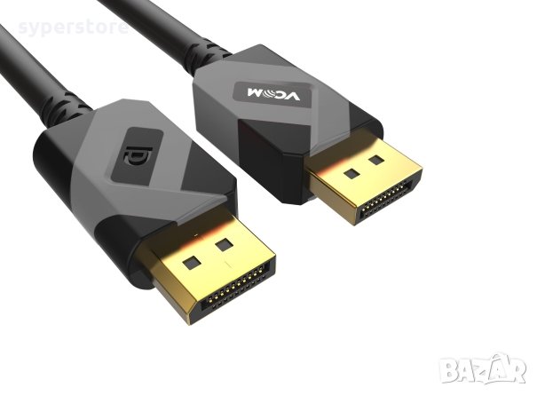 Кабел DisplayPort 1.4 Мъжко - Мъжко 1.5м Черен VCom SS001365 Cable DP 8К M/M, снимка 1 - Кабели и адаптери - 35794366