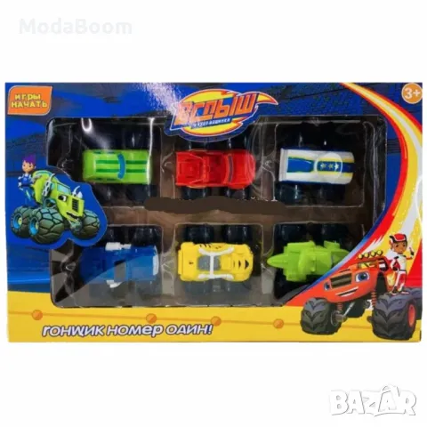 Комплект 6бр колички пламъчко и машините Блейз, снимка 2 - Коли, камиони, мотори, писти - 48705502