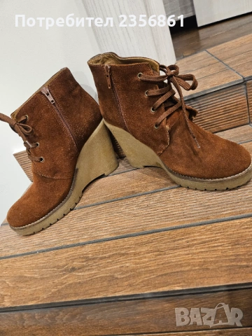 Зимни дамски боти естествен велур , снимка 4 - Дамски боти - 53492560