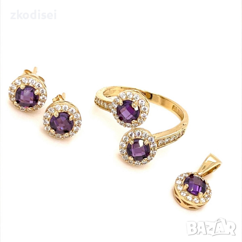 Златен дамски пръстен 3,42гр. размер:58 14кр. проба:585 модел:21985-5, снимка 4 - Пръстени - 44764841