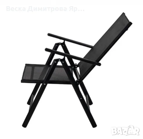 Метален сгъваем стол Muhler,  7 позиционен, снимка 2 - Столове - 50049476