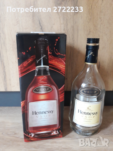 HENNESSY  V.S.О.Р. оригинална бутилка с кутия от коняк , снимка 5 - Декорация за дома - 36164564