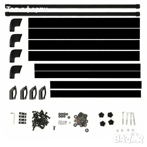 Багажник за покрив 512 (127 х 96 см) - Черен, снимка 3 - Аксесоари и консумативи - 48768185