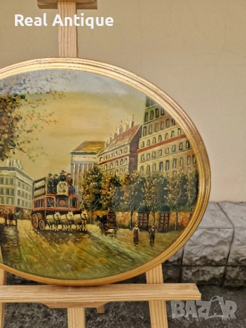 Превъзходна майсторска картина масло върху дървена основа , снимка 4 - Картини - 51558582