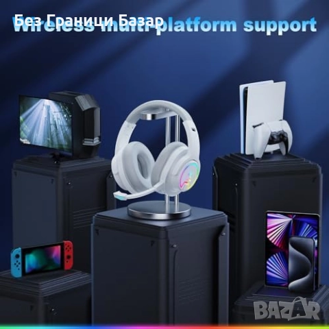 Нови Безжични геймърски слушалки PG3 7.1, ENC микрофон, 48 часа батерия, снимка 8 - Слушалки и портативни колонки - 52485910