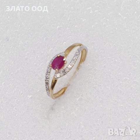 Златни пръстени с сапфири, рубини и диаманти- 18К, снимка 7 - Пръстени - 39790245