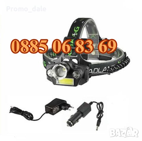 LED челник за глава, четворен фенер за глава, прожектор T-44, снимка 3 - Екипировка - 39716401