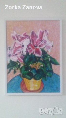 цветя-авторска картина 40/30 в рамка