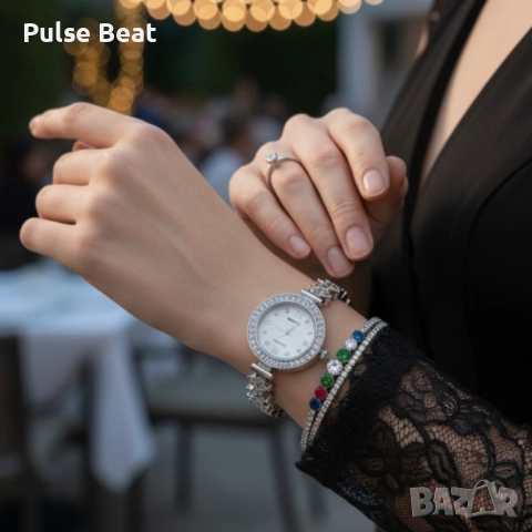 Дамски комплект часовник с гривна – елегантен подарък в луксозна кутия, снимка 3 - Дамски - 52056809