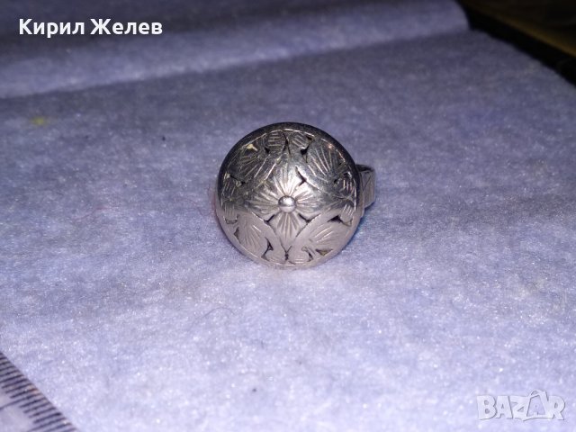 19 Век ФЛОРАЛЕН СРЕБЪРЕН ПРЪСТЕН РЪЧНО ОРНАМЕНТИРАН Висока ПРОБА СРЕБРО КНЯЖЕСТВО БЪЛГАРИЯ 35037, снимка 9 - Антикварни и старинни предмети - 39547822