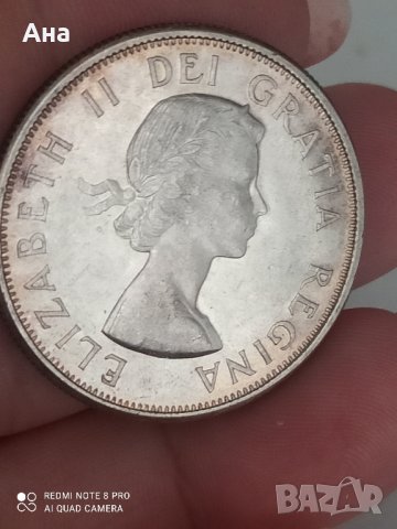 50 цента 1964 г Канада сребро

, снимка 5 - Нумизматика и бонистика - 41736876