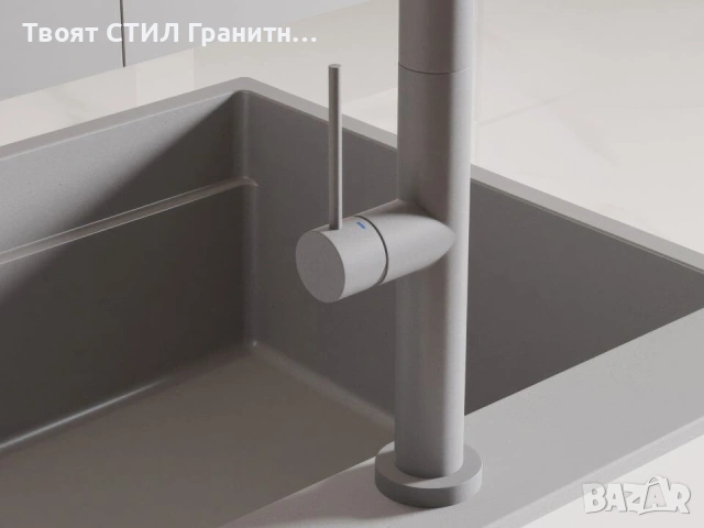 Сив смесител за кухня с изтегляща глава, 2 режима на струя - 9020, снимка 11 - Смесители - 53736560