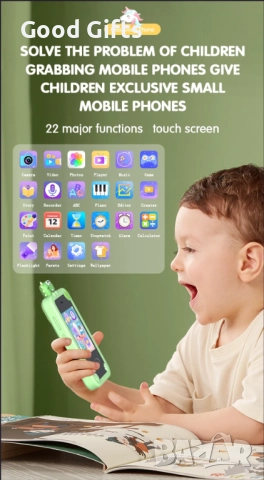 Детски смарт телефон P1 Plus с игри и двойна камера – 2.8″ IPS дисплей, 8GB памет и силиконов калъф, снимка 10 - Други - 52936133
