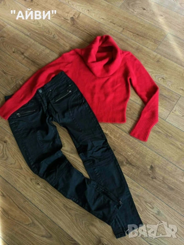 Дамски марков пуловер и дънки, снимка 2 - Блузи с дълъг ръкав и пуловери - 53110945