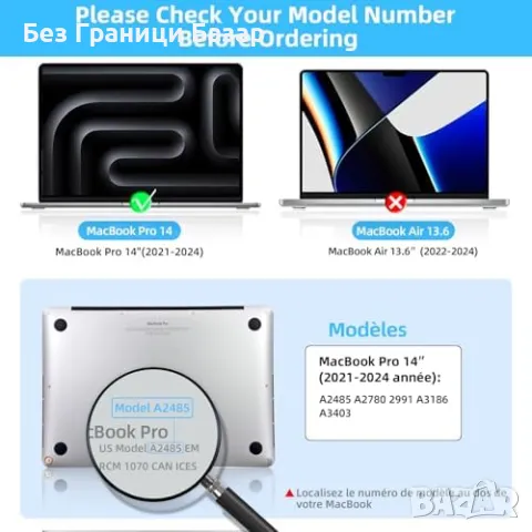 Нов филтър Протектор за MacBook Pro 14 (2021–2024) – антишпиониране + капак, снимка 7 - Лаптоп аксесоари - 49867611