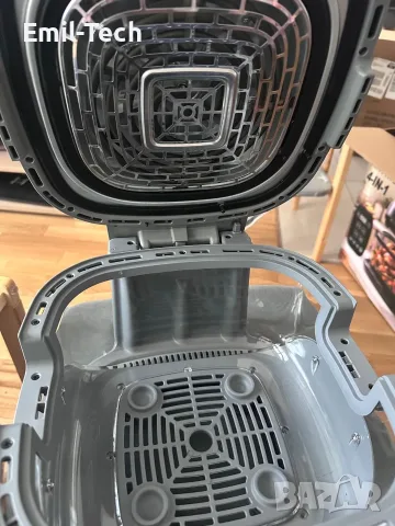 Еърфрайър 1500 W със стъклени съдове 4,2 и 2,2 л, 4 програми, снимка 5 - Други - 56343914