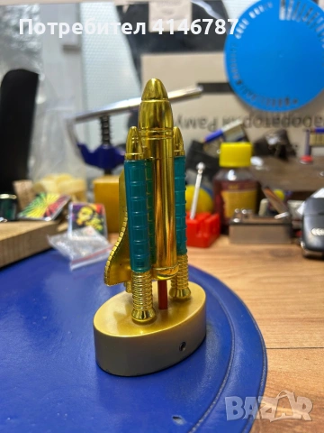 Винтидж запалка за бюро "ракета", снимка 2 - Запалки - 53242444