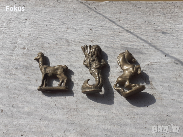 Миниатюрни бронзови фигурки 3 броя - лот 5, снимка 2 - Антикварни и старинни предмети - 44603789