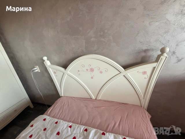 Детски спален комплект-Гардероб,легло,бюро и скрин, снимка 5 - Мебели за детската стая - 53847234