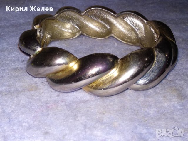 ПОСРЕБРЕНА СТОМАНЕНА ВИНТИДЖ - АРТ ГРИВНА ЕФЕКТНА ПЛЕТКА 26492, снимка 10 - Гривни - 41145234