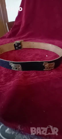 Стар кожен швейцарски колан с обков, снимка 4 - Антикварни и старинни предмети - 53140916