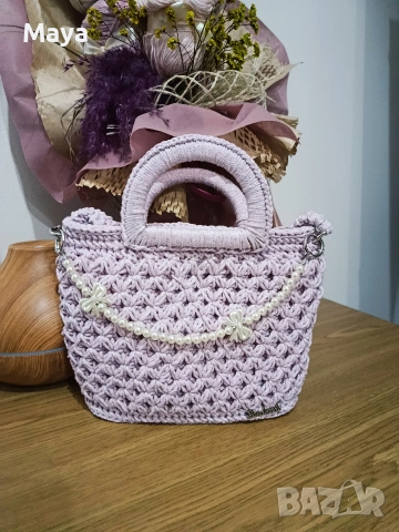 Ръчно плетена чанта , снимка 2 - Чанти - 53591919