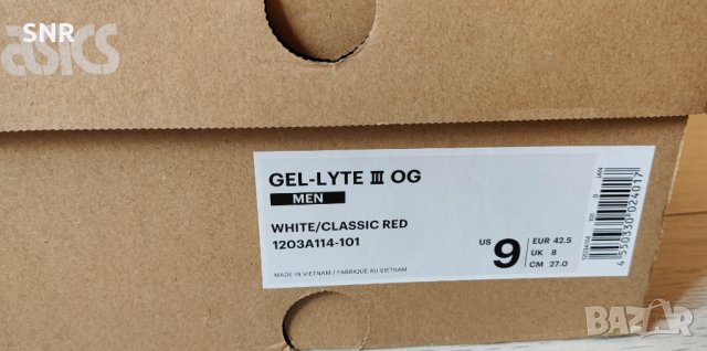 Маратонки Asics Gel-Lyte III  42,5 | 27см, снимка 13 - Маратонки - 41121251