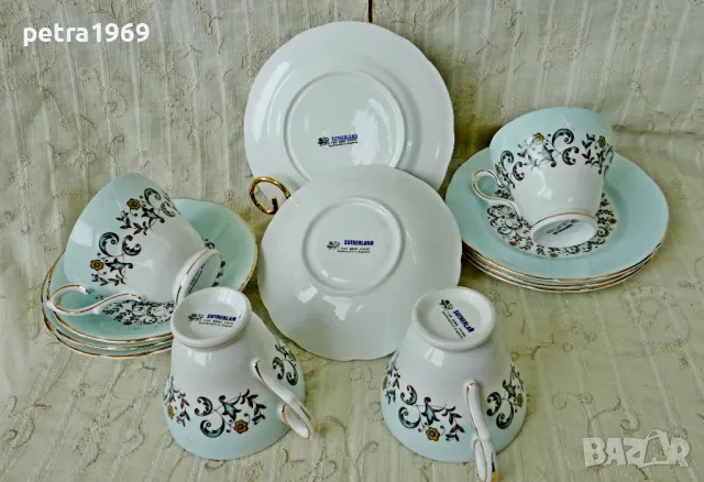 Английски порцеланови тройни сетове на Hudson and Middleton, с търговско наименование Sutherland, снимка 7 - Чаши - 49446670