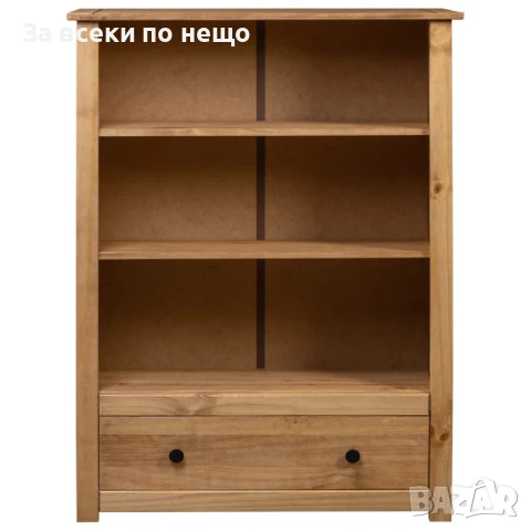 Библиотека, 80x35x110 см, бор масив, Panama Range Код P954, снимка 5 - Секции и витрини - 51112571