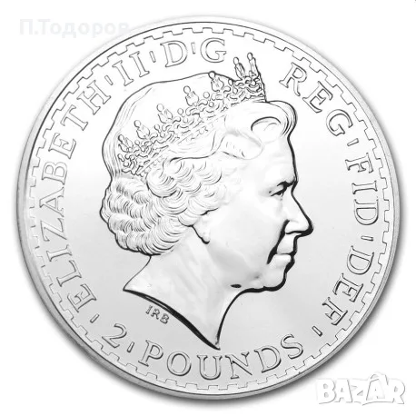Сребро 1 oz Британия 2009, снимка 2 - Нумизматика и бонистика - 56251158