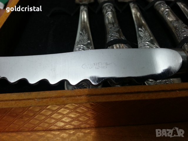 Руски посребрени прибори за хранене мнц , снимка 12 - Антикварни и старинни предмети - 39470868