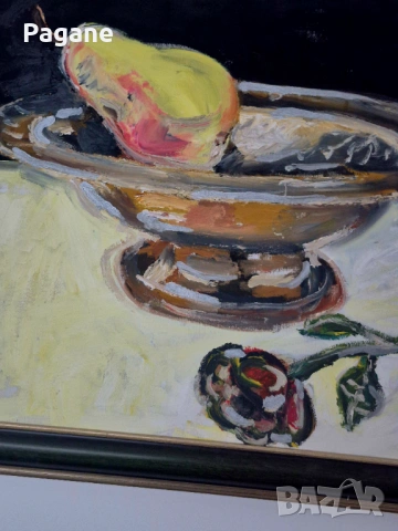 Масло на платно натюрморт , снимка 2 - Картини - 53302867