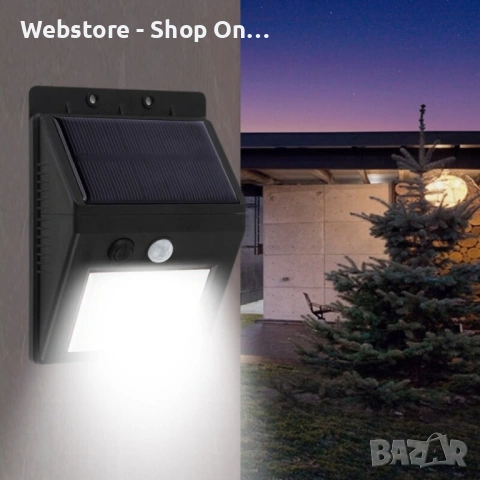 Градинска соларна лампа с 2,5-метров кабел H LED16, снимка 3 - Соларни лампи - 53582618