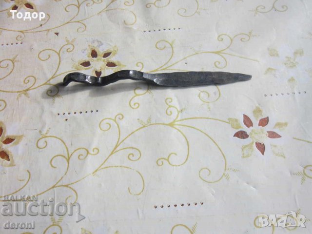 Уникален кован нож за писма кама ковано желязо, снимка 5 - Колекции - 34540999