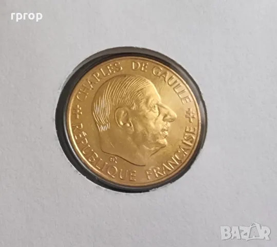 Нумизматичен плик . Франция. 1 франк.
Позлатен.
1988 год., снимка 7 - Нумизматика и бонистика - 48751038