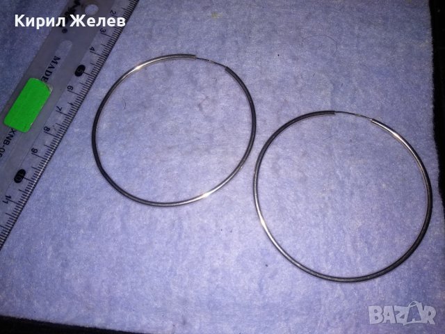 ПРЕКРАСНИ ГОЛЕМИ СРЕБЪРНИ ОБЕЦИ СРЕБРО 925 КЛАСИЧЕСКИ РЕТРО АРТ  МОДЕЛ "ОБРЪЧ" 35242
