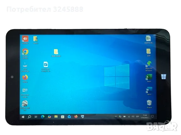 Таблет 8 инча, RAM 8GB и ROM 128GB, TF card, mini HDMI, 3.5mm жак, Micro USB + Windows 10 Pro