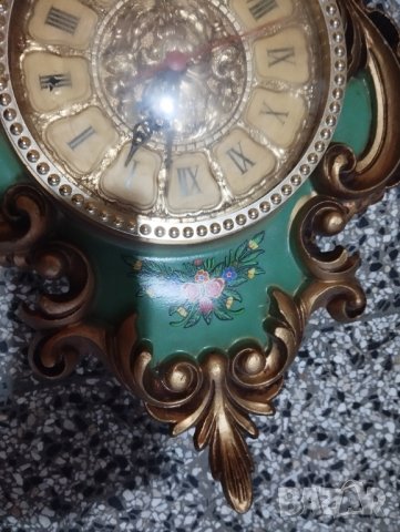Стенен часовник в бароков стил, снимка 2 - Стенни часовници - 44355701