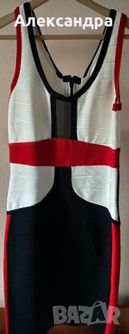 Ластична трицветна рокля, снимка 3 - Рокли - 35873380