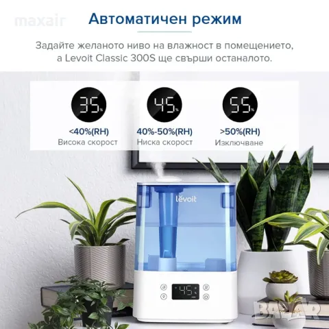 Ултразвуков смарт овлажнител за въздух Levoit Classic 300S,Син*Безплатна доставка*Гаранция 2 години, снимка 2 - Овлажнители и пречистватели за въздух - 47758169