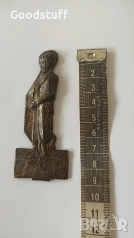 Вотив,възрожденски сачан,апликация,светец,икона,бабин чеиз , снимка 3 - Антикварни и старинни предмети - 53466816