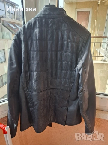 Мъжко яке естествена кожа и сака, снимка 6 - Якета - 53755340