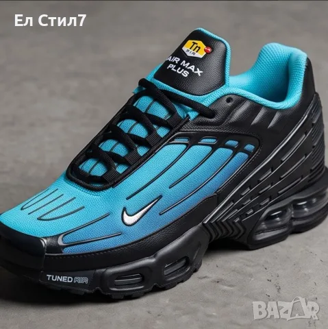 📌Nike Air Max TN 3 Plus Черно и Тюркоаз 41 42 43 44 45 46 Цена 102€ Еконт, снимка 2 - Маратонки - 56217124