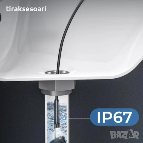 Индустриален ендоскоп – 5 м кабел, Ø8 мм HD камера, 2" дисплей, 1080p, IP67, 8 LED, снимка 8 - Аксесоари и консумативи - 52448970